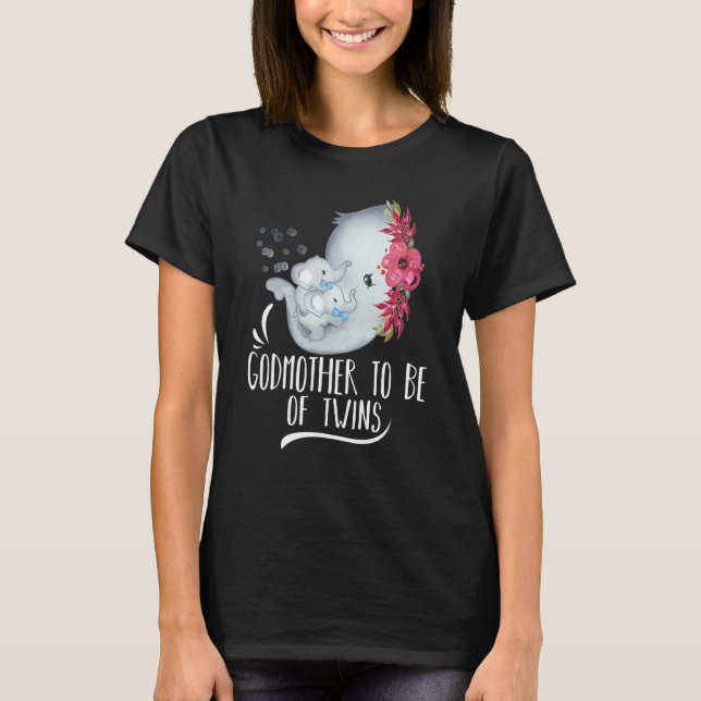 Godmor till Twillingarna Twin Pojke Elephant B T Shirt (Framsida)