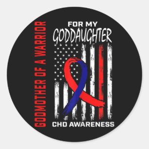 Godmor till Warrior Goddotter Chd Awareness F Runt Klistermärke