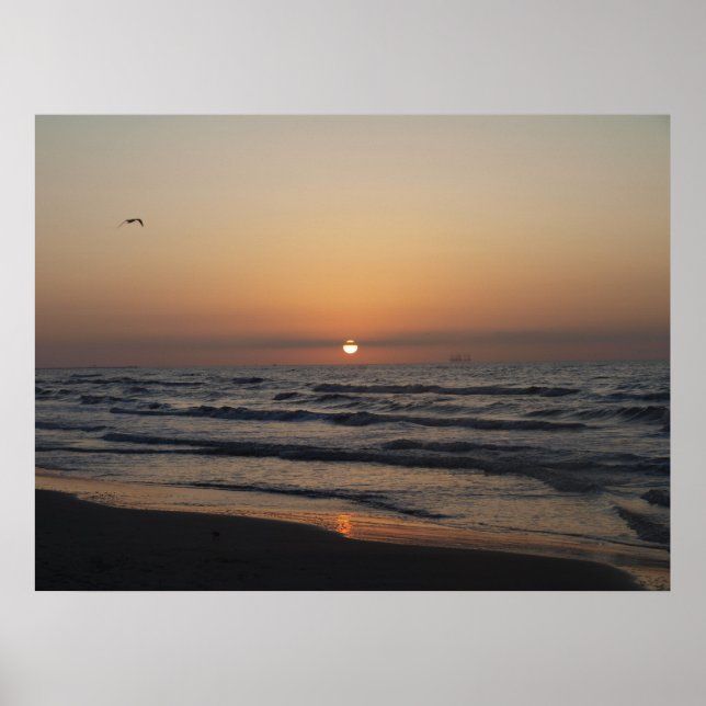 Godmorgon över port Aransas_2 Poster (Framsidan)