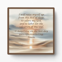 Godmorgon Prayer Plaque med Easel