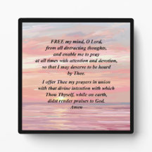 Godmorgon Prayer Plaque med Easel