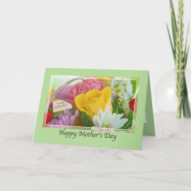 Godmors Mors dag-kort med blommor Kort (Framsida)