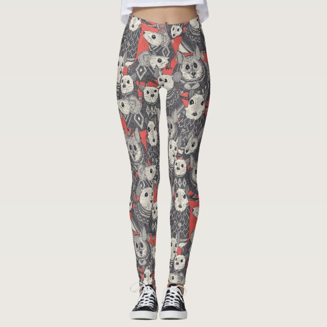 Gödmöss korall leggings (Framsida)