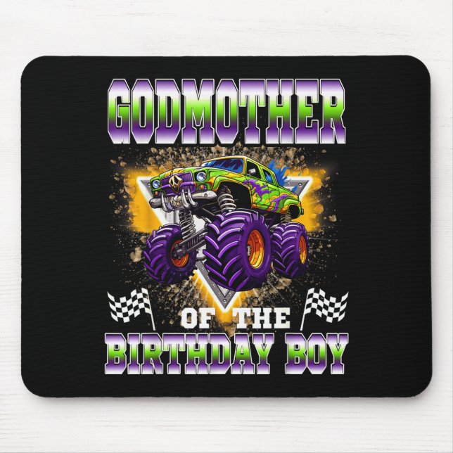 Godmother Of The Birthday Boy Monster Truck Birthd Musmatta (Framsidan)