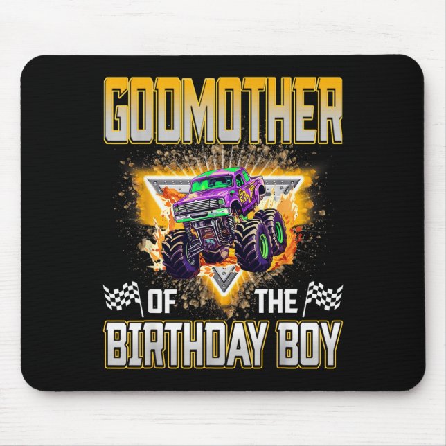 Godmother Of The Birthday Boy Monster Truck Birthd Musmatta (Framsidan)