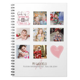 GODMOTHER PHOTO COLLAGE Gift with verse kan redige Anteckningsbok