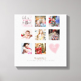 GODMOTHER PHOTO COLLAGE Gift with verse kan redige Canvastryck