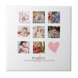 GODMOTHER PHOTO COLLAGE Gift with verse kan redige Kakelplatta