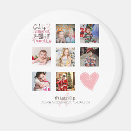 GODMOTHER PHOTO COLLAGE Gift with verse kan redige Magnet