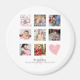 GODMOTHER PHOTO COLLAGE Gift with verse kan redige Magnet