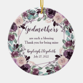 Godmothers Baptism Gift | Julgransprydnad Keramik