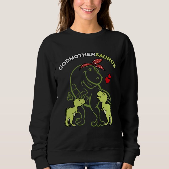 Godmothersaurus Godmother 2 Kids Rex Godparent's D T Shirt (Framsida)