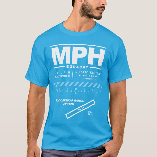 Godofredo P. Ramos Airport MPH T-Shirt (Framsida)