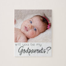 Godparent Frieri | Svart skript på vitt foto