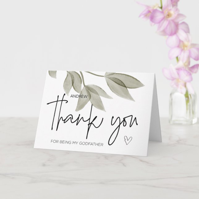 Godparent Gift Tack för att vara min gudfar C Kort (Orkide)