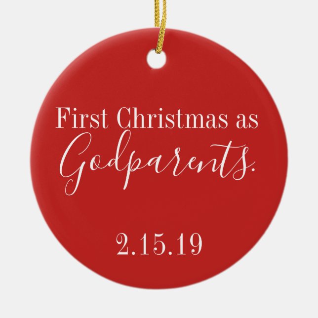 godparentsprydnad julgransprydnad keramik (Framsidan)