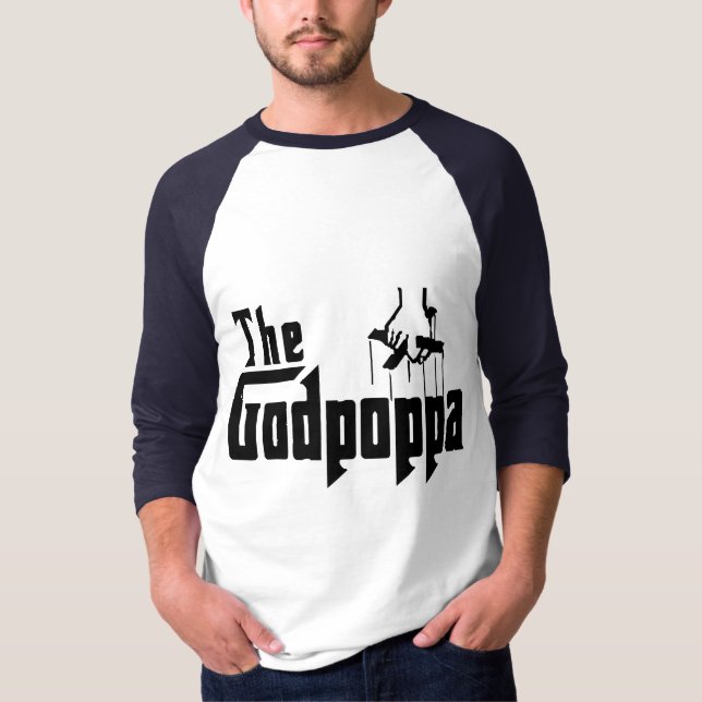 Godpoppa den roliga fars dagdräkten t-shirt (Framsida)