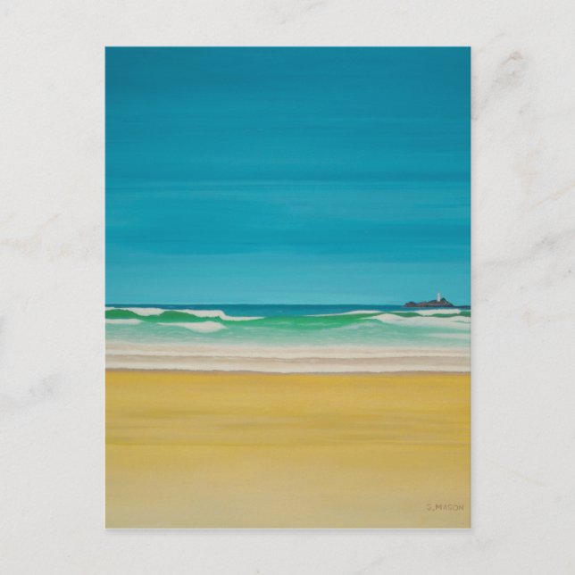 Godrevy Lighthouse (Ghinian) Vykort (Framsida)