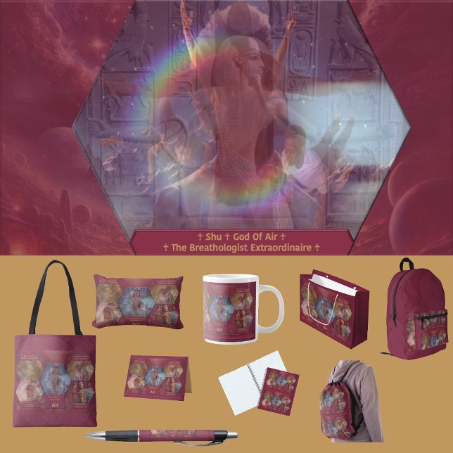 “Gods and Goddess Of Air” Throw Pillow Lumbarkudde (Get the full “Gods + Goddesses Of Air” collection at:  https://bit.ly/OurAncestorsZazzle
)