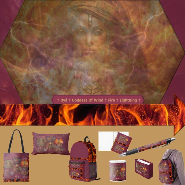 Gods and Goddess Of Fire (Get the full “Gods + Goddesses Of Fire” collection at: https://bit.ly/OurAncestorsZazzle )