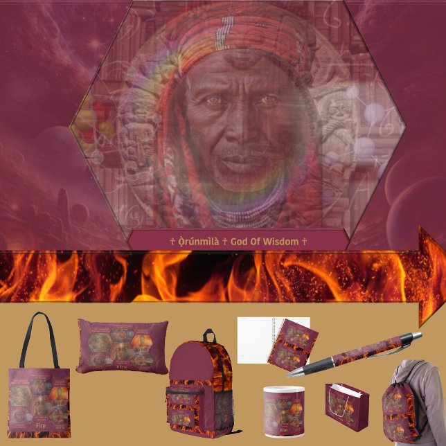Gods and Goddess Of Fire Jumbo Mugg (Get the full “Gods + Goddesses Of Fire” collection at: https://bit.ly/OurAncestorsZazzle)