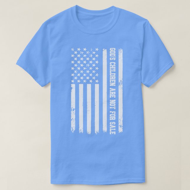 Gods Barn är inte till salu amerikansk Flagga T Shirt (Design framsida)