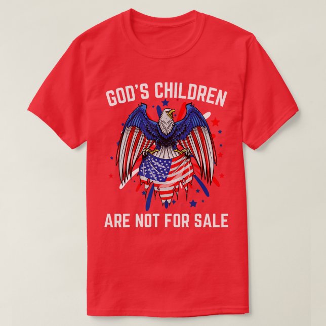 Gods Barn är inte till salu för amerikansk flagga T Shirt (Design framsida)