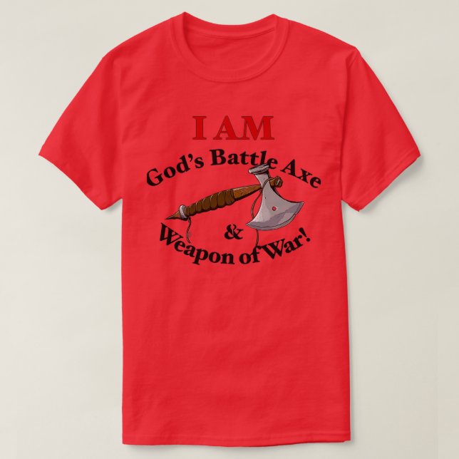 Gods Battle Ax och Weapon Krig Dry Classic TShi T Shirt (Design framsida)