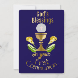 God's Blessing on your First Holy Communion. Julkort