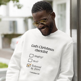 GOD'S CHRISTMAS CHECKLIST Christian Manar Lång Ärmad Tröja