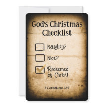 GOD'S CHRISTMAS CHECKLIST Christian Personlig