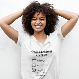 GOD'S CHRISTMAS CHECKLIST Christian Women's T Shirt