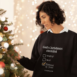 GOD'S CHRISTMAS CHECKLIST Christian Women's T Shirt