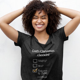 GOD'S CHRISTMAS CHECKLIST Christian Women's T Shirt