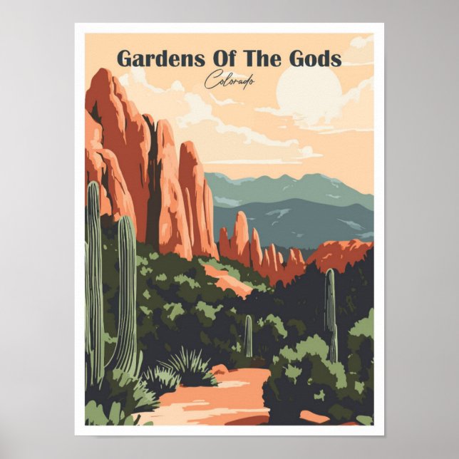 Gods Colorado Travel-illustration Poster (Framsidan)