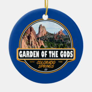 Gods Colorado Vår Travel Emblem Julgransprydnad Keramik