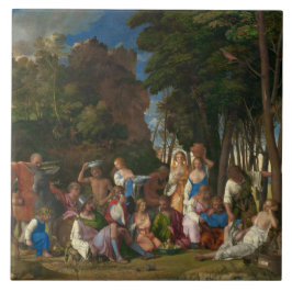 Gods-festivalen (av Giovanni Bellini) Kakelplatta