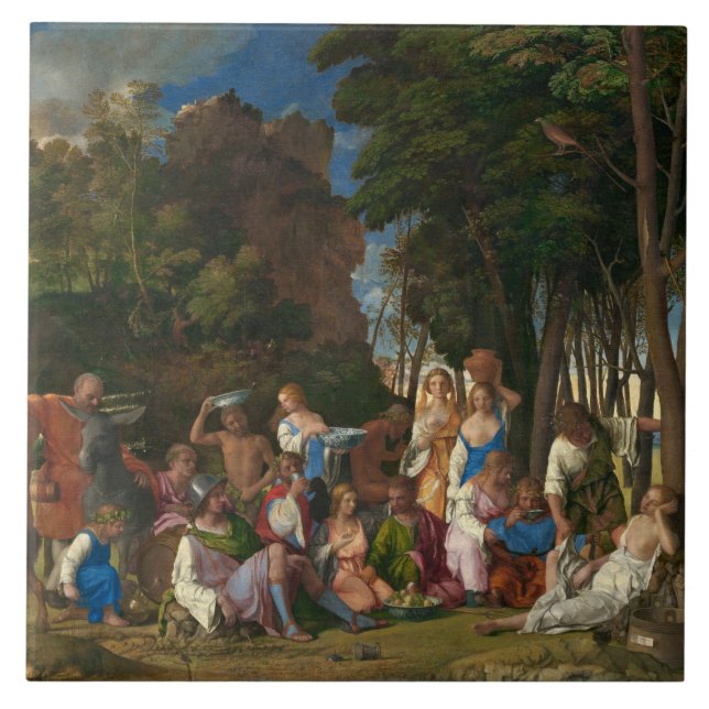 Gods-festivalen (av Giovanni Bellini) Kakelplatta (Framsidan)