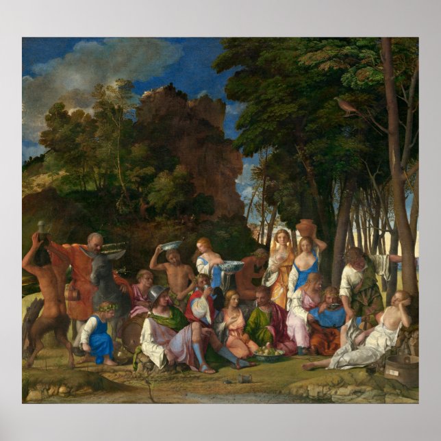 Gods-festivalen (av Giovanni Bellini) Poster (Framsidan)