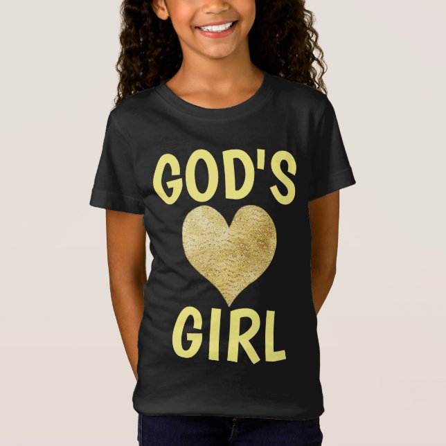 GOD'S GIRL CHRISTIAN GIRLS TONÅRINGARS T-SHIRTS (Framsida)