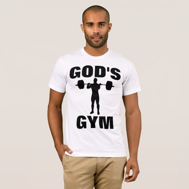 GOD'S GYM, Christian T-shirts (Hel framsida)
