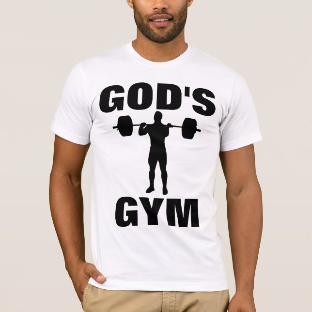 GOD'S GYM, kristen träning T-shirts (Framsida)