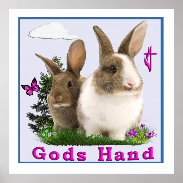 Gods Hand Bunny Poster (Framsidan)