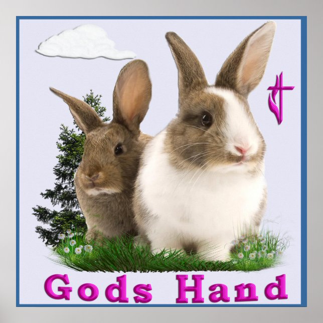 Gods hand Rabbits Poster (Framsidan)