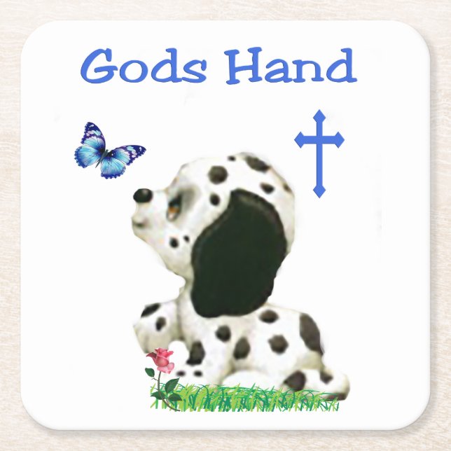 Gods-hand Underlägg Papper Kvadrat (Framsidan)