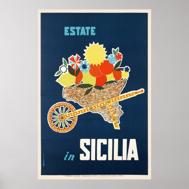 Gods i Sicilien, reseposter Poster (Framsidan)