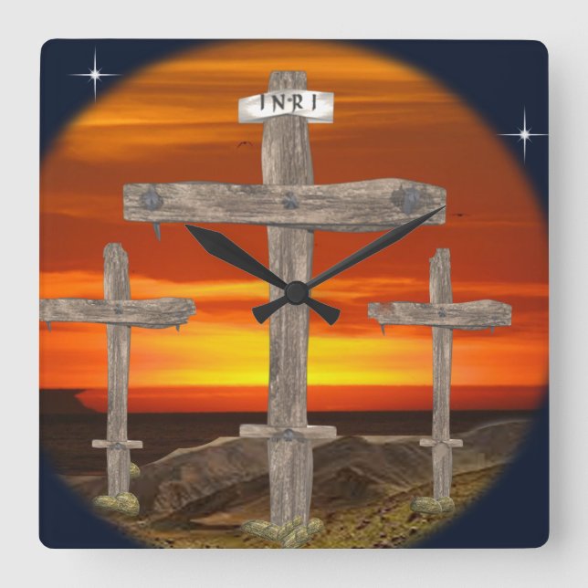 Gods Kärlek Fyrkantig Klocka (Framsida)