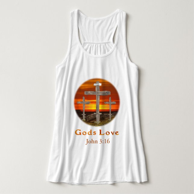 Gods Kärlek Linne Med Racerback (Design framsida)