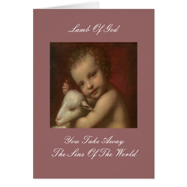 GODS LAMB HÄLSNINGSKORT (Framsidan)