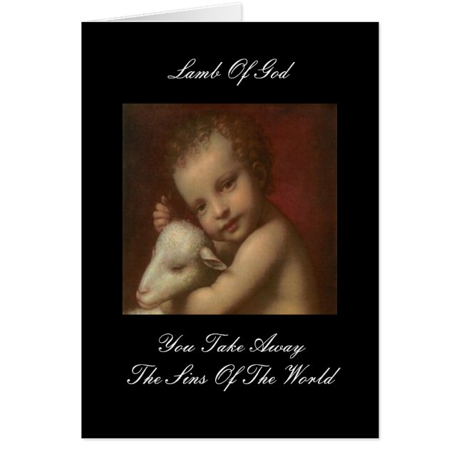 GODS LAMB HÄLSNINGSKORT (Framsidan)